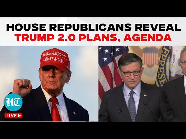 LIVE: Mike Johnson Touts 'Trump Effect' | House Republicans Discuss Trump Strategy | Trump News | US