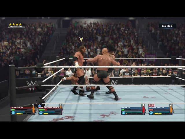 The Undertaker, Stone Cold vs Triple H, Shawn Michaels Brutal 1 Hour 83 Finishers WWE 2K24 Gameplay!