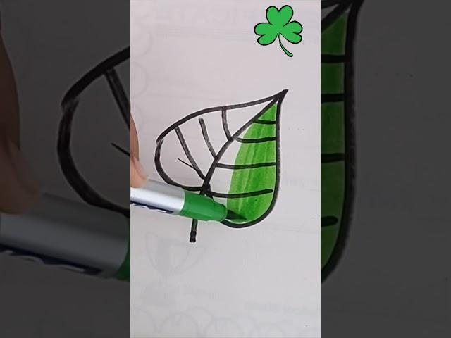 How to draw leaf  | Easy drawing #skyart #colors #easydrawing