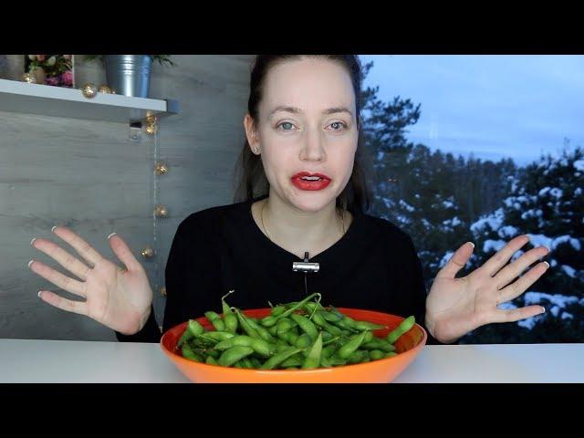 ASMR Whisper Eating Sounds | Salted Soy Bean Snack | I`M BACK!