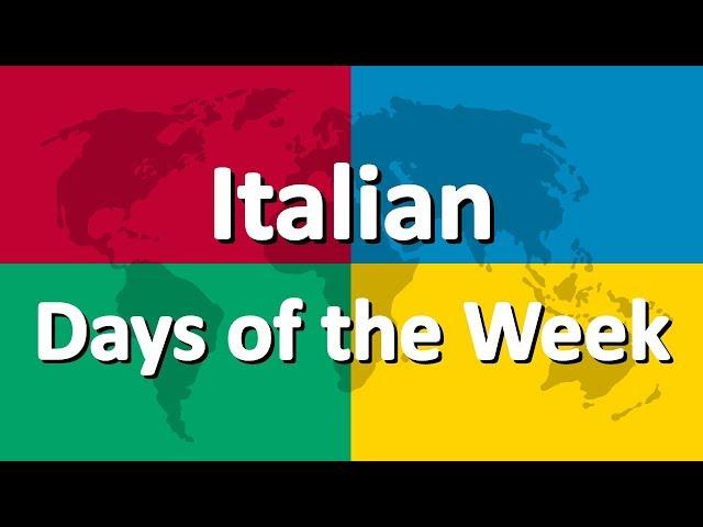 Learn Italian part 1 | Days of the Week
