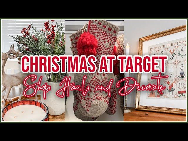 TARGET CHRISTMAS SHOP WITH ME, DECOR HAUL, AND DECORATING IDEAS | FARMHOUSE CHRISTMAS DECOR 2024