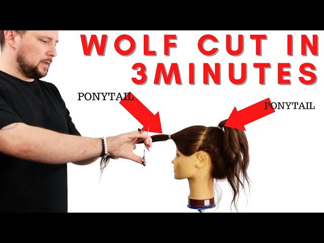 HOW TO CUT Creating a Wolf Cut in 3 Minutes: A Step-by-Step Tutorial- TIKTOK HAIRCUT TREND