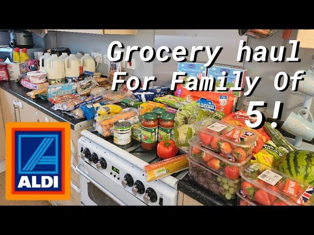 Aldi Grocery Haul  Family Of 5  UK Mum  Meal Plan  Budget Friendly 