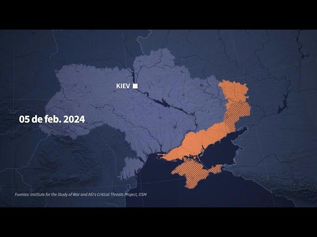 Mapa animado: control territorial en Ucrania desde el inicio del conflicto en 2022 | AFP