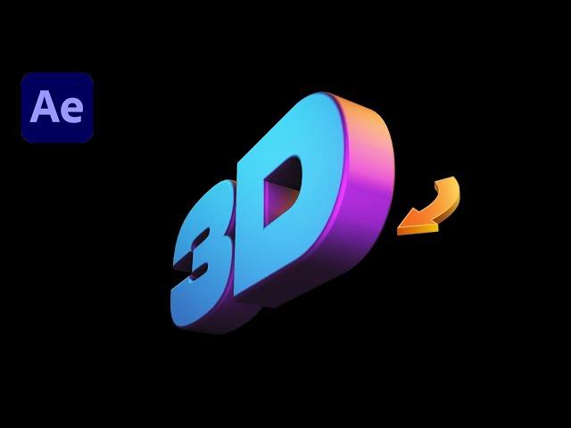 3D Text Animation in Adobe After Effects - No Plugins!