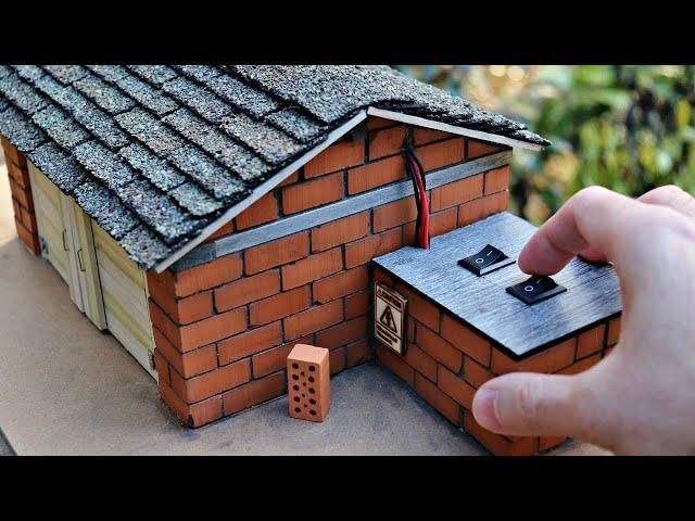 DIY Mini Garage with Mini Bricks - Bricklaying Model