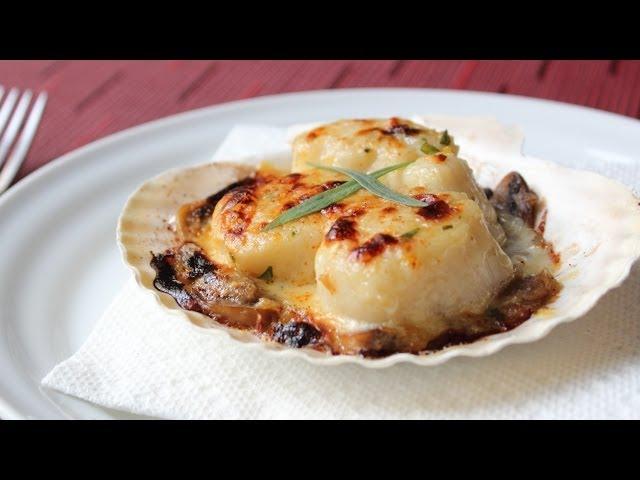 Coquilles St Jacques - Creamy Scallop & Mushroom Gratin Recipe