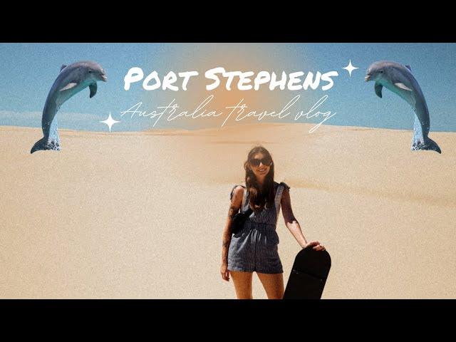 Sandboarding  & dolphin watching in Port Stephens  Bacpacking Australia 