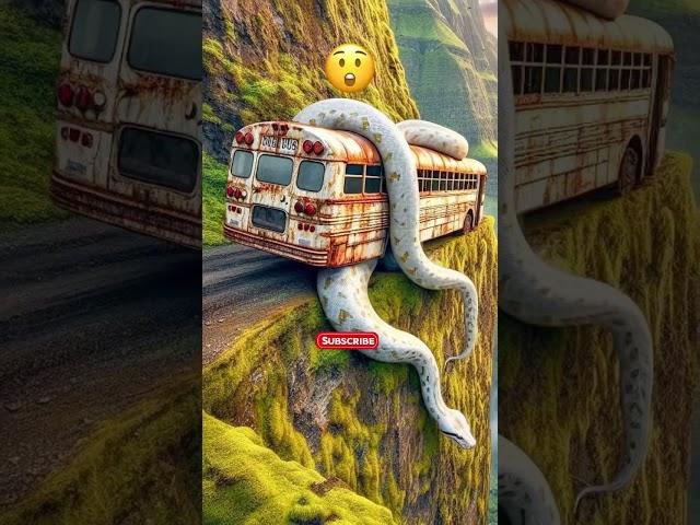 AI Travel Discovery | Python attacking Bus | Amazon Jungle #shorts #nature #art