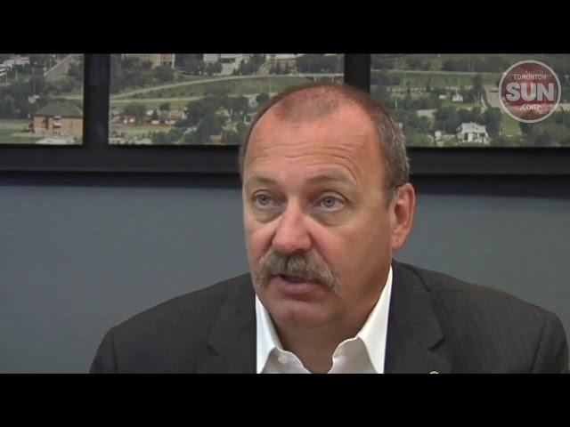 Ric McIver speaks to Edmonton Sun editorial board