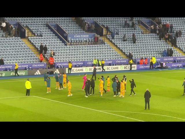 FULL TIME SCENES Leicester 0-3 Wolves |  Fans applaud Pereira and Players