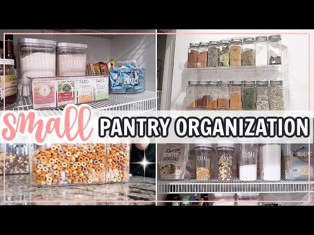 ORGANIZE AND DECLUTTER WITH ME // SMALL PANTRY ORGANIZATION