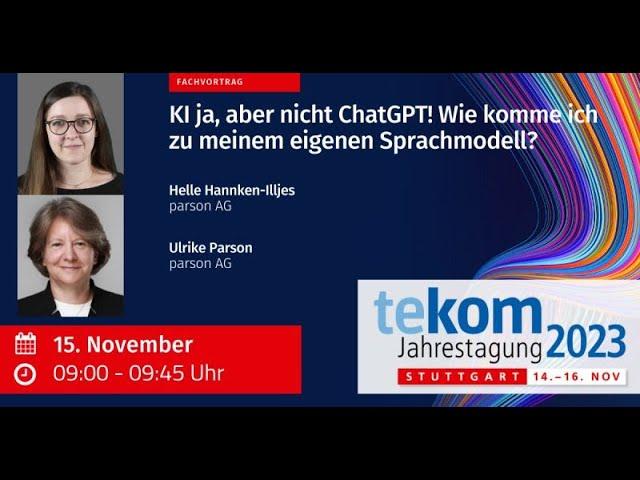 KI ja, aber nicht ChatGPT! Wie komme ich zu meinem eigenen Sprachmodell?