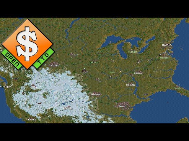 OpenTTD Whole World 01 - USA Colonizes The World