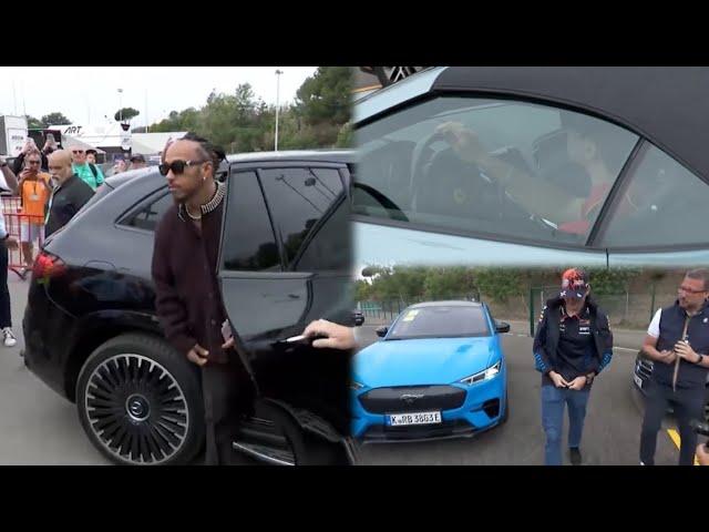 Max Verstappen Lewis Hamilton & more F1 Drivers arrive in style on raceday | Behind the scenes