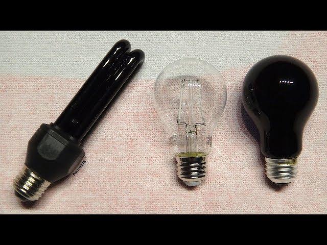 LED vs Incandescent vs Fluorescent Black Light 2018