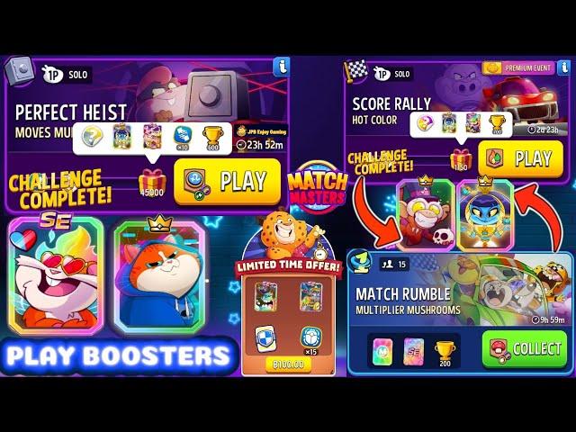 2 Solo /Moves Multiplier+Rainbow Perfect Heist 45000 Score/ Hot Color Score Rally/ Play Match Rumble