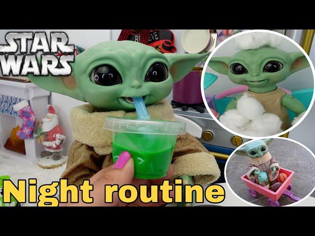 Night Routine of Baby Yoda Galactic Snackin Grogu