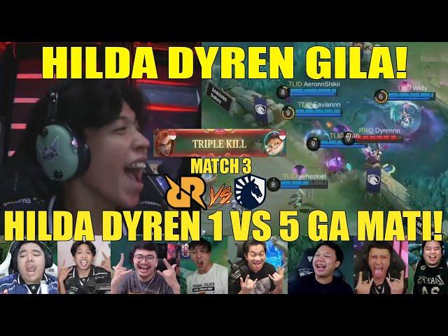 HILDA DYREN GILA! Reaction Streamer FINAL RRQ VS LIQUID ID GAME 3 MPL SEASON 14