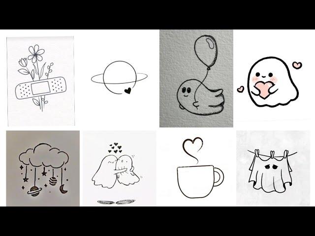 mini drawings |cute mini drawing ideas|cute drawings for beginners|mini doodles ideas #drawingideas