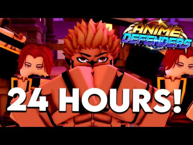 I Played Anime Defenders For 24 Hours & BECAME Insanely Strong!