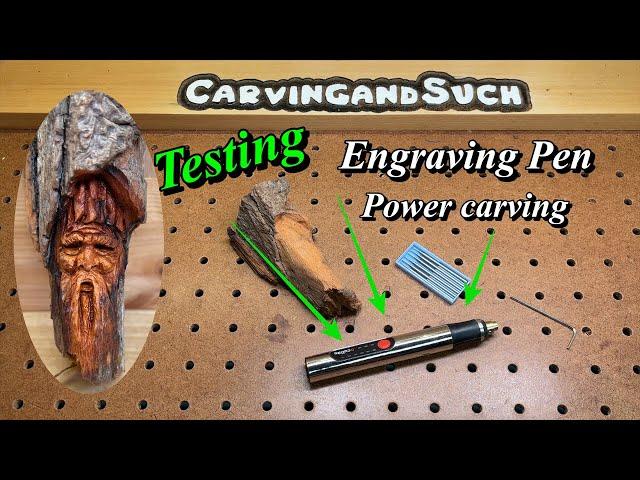 Mini Engraving Pen Test Carving On Cottonwood Bark