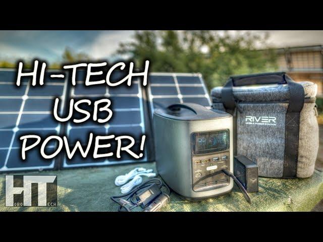 FAST USB Charging Hi Tech SOLAR GENERATOR! EcoFlow River 370 Portable Power Station Review