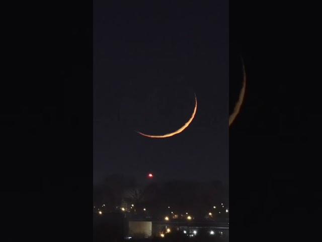 Crescent Moon set over 4 days #crescentmoon #moon #shorts #space