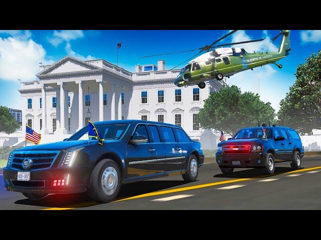 Washington DC Presidential Escort Attacked in GTA 5 RP!