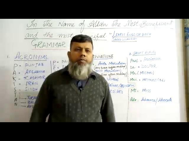 LEARN ENGLISH WITH SAEED ULLAH KHAN