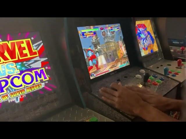 Marvel Vs Capcom 2 Arcade1up REAL-TIME gameplay