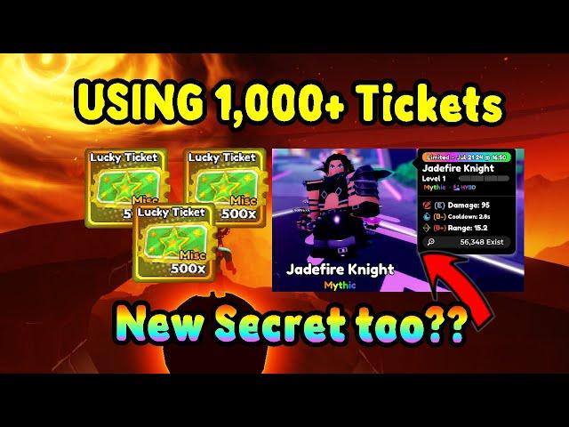 I USED OVER 1,200 TICKETS IN THE NEW UPDATE ANIME DEFENDERS!!