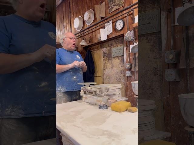 Singing “The King” with Guy Wolff in his pottery workshop!