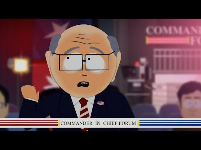 Mr Garrison at the Commander In Chief Forum