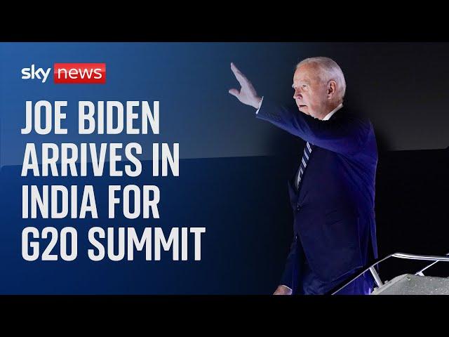 US President Joe Biden arrives in India for G20 summit