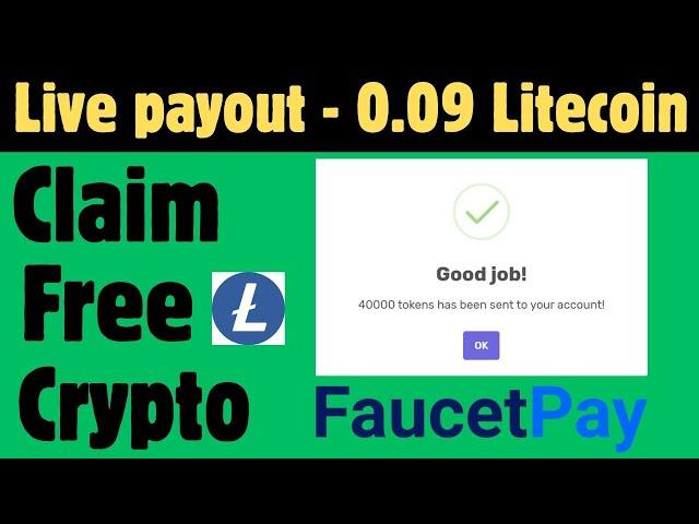 Claim free Crypto Coin | Live Withdraw 0.091 LTC | Instant faucetpay earning site #btc