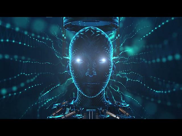 4K 100% Royalty-Free Stock Footage | Technology science-fiction AI human model | No Copyright Video