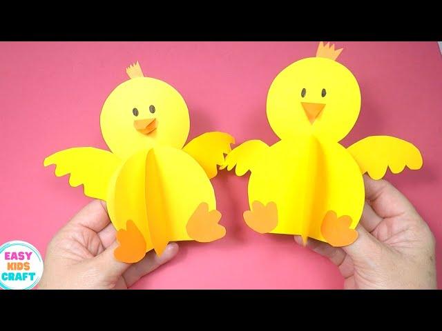 Easter Paper Crafts | How to Make a Paper Chicken | Easy Paper Crafts