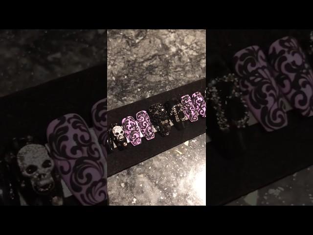 13 Monkeys Halloween Press on Nails with Swarovski Crystals | Gothic nails | Fake Nails, False Nails