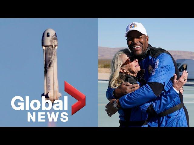 Blue Origin launch: Michael Strahan and the daughter of astronaut Alan Shepard soar into space