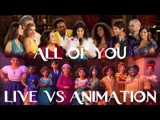 Encanto | All of You | Live vs Animation | Side By Side Comparison (Encanto Cast)