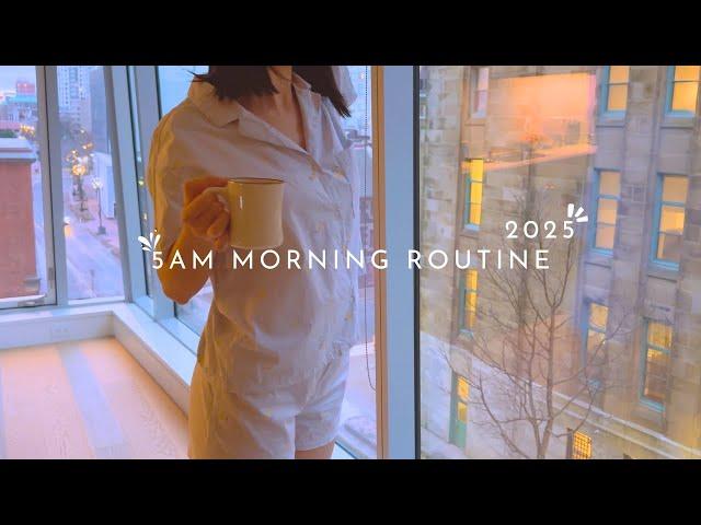 5AM *slow* Morning Routine 2025 | Healthy & intentional habits