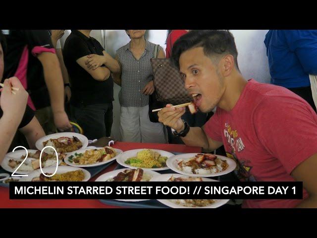 MICHELIN STARRED STREET FOOD! HONG KONG SOYA SAUCE CHICKEN RICE & NOODLE | SINGAPORE DAY 1 | VLOG 20