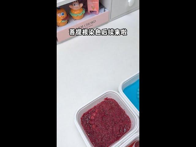 菩提根染色后续来了，没想到染出来的颜色这么好看~ #菩提根染色  #菩提根手串  #菩提根  #手工