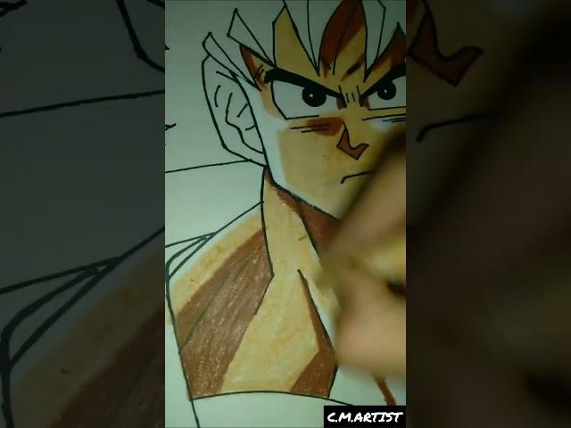 anime  colour  drawing [by chirag]#shorts #anime #goku #drawing