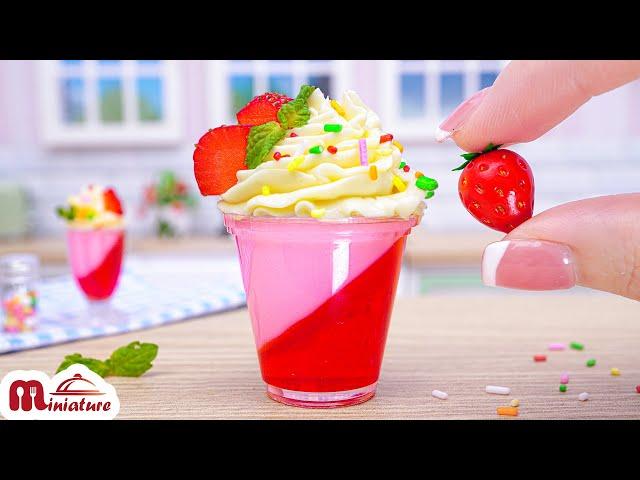 Best Of Miniature Strawberry Pudding Decorating Ideas | ASMR Cooking Mini Food