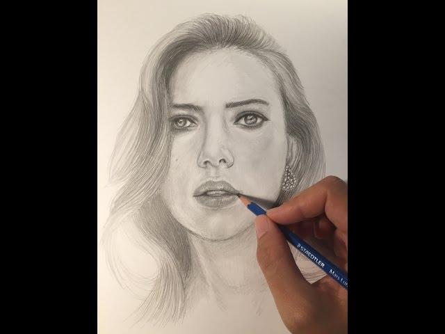 How to Draw Scarlett Johansson with augmented reality app (easy)