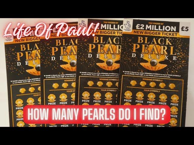 Fun £5 Lottery Scratch Cards. £20 of the Black Pearl Deluxe scratch cards scratched off.