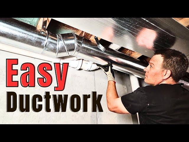 Install Basement Ductwork Yourself! || E4 Finishing a Basement